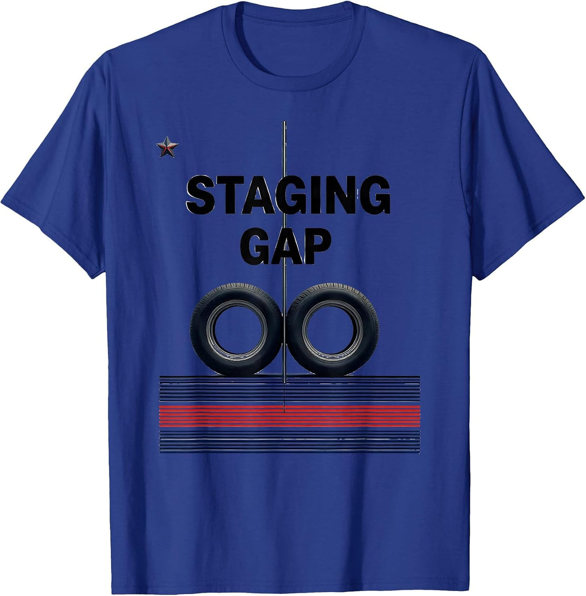 Staging Gap Minimalist American Flag RC Racing Hobbyist Gift T-Shirt - Royal Blue