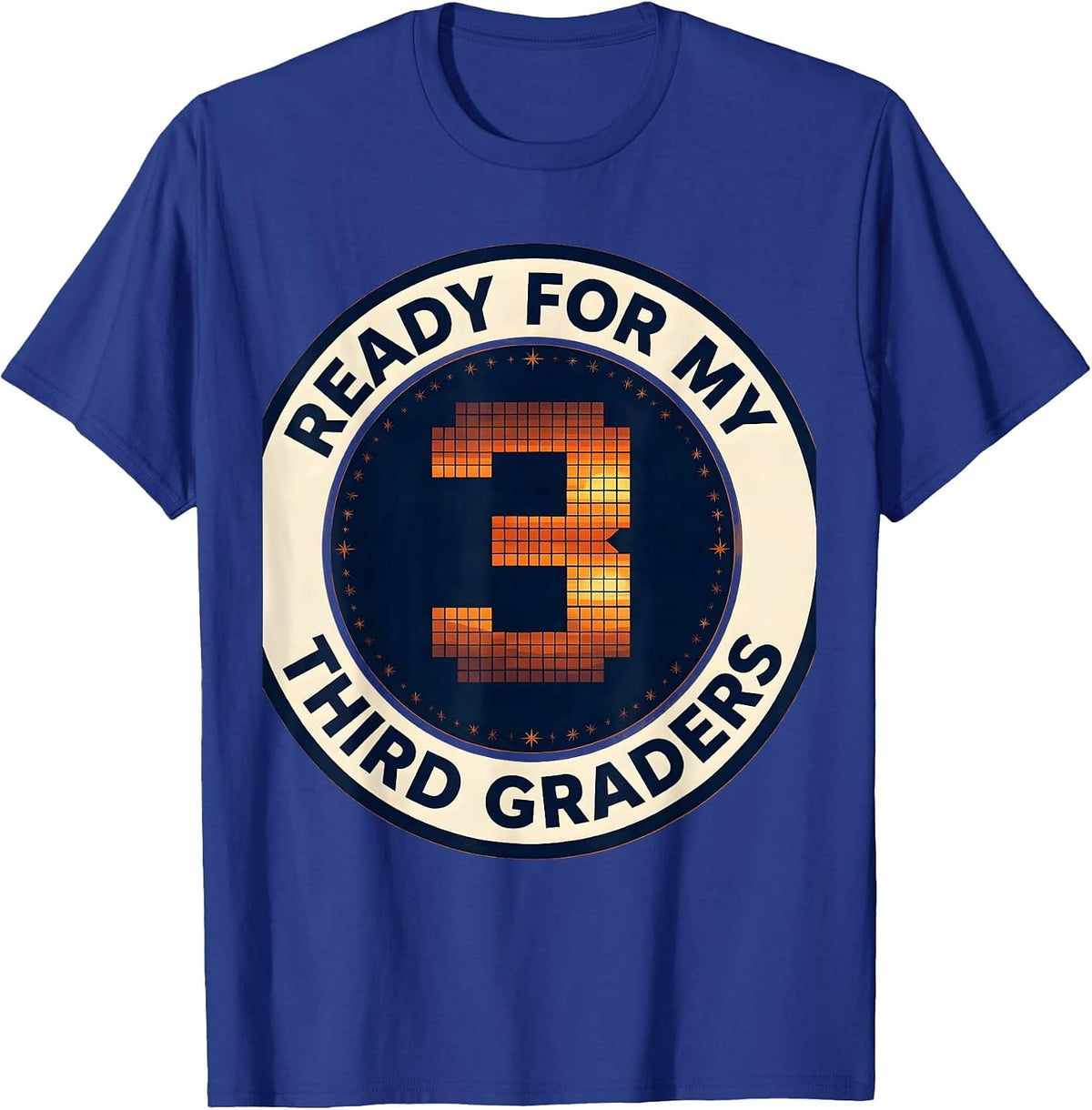 Ready For My Third Graders Retro Teacher Back To School T-Shirt - Royal Blue