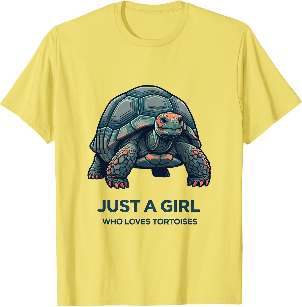 Men's Just A Girl Who Loves Tortoises Funny Reptile Lover Gift T-Shirt - Lemon Yellow