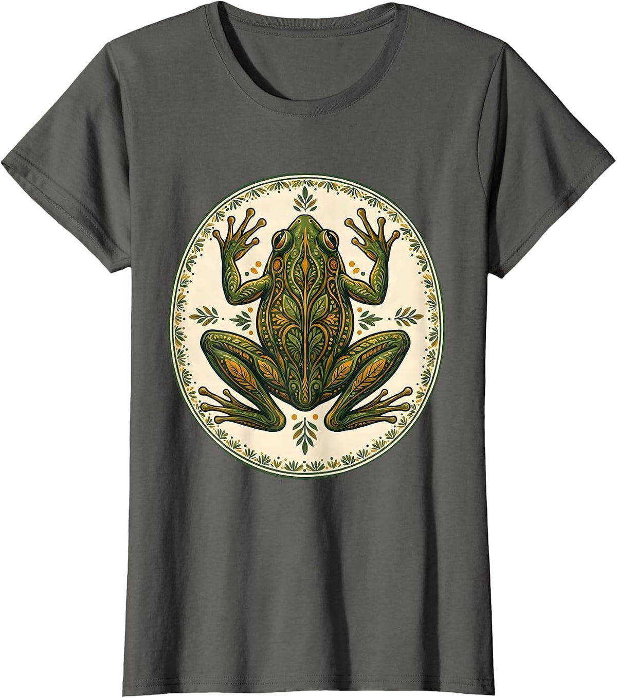 Women's Frog Dissection Tray Science Illustration T-Shirt - Asphalt Grey