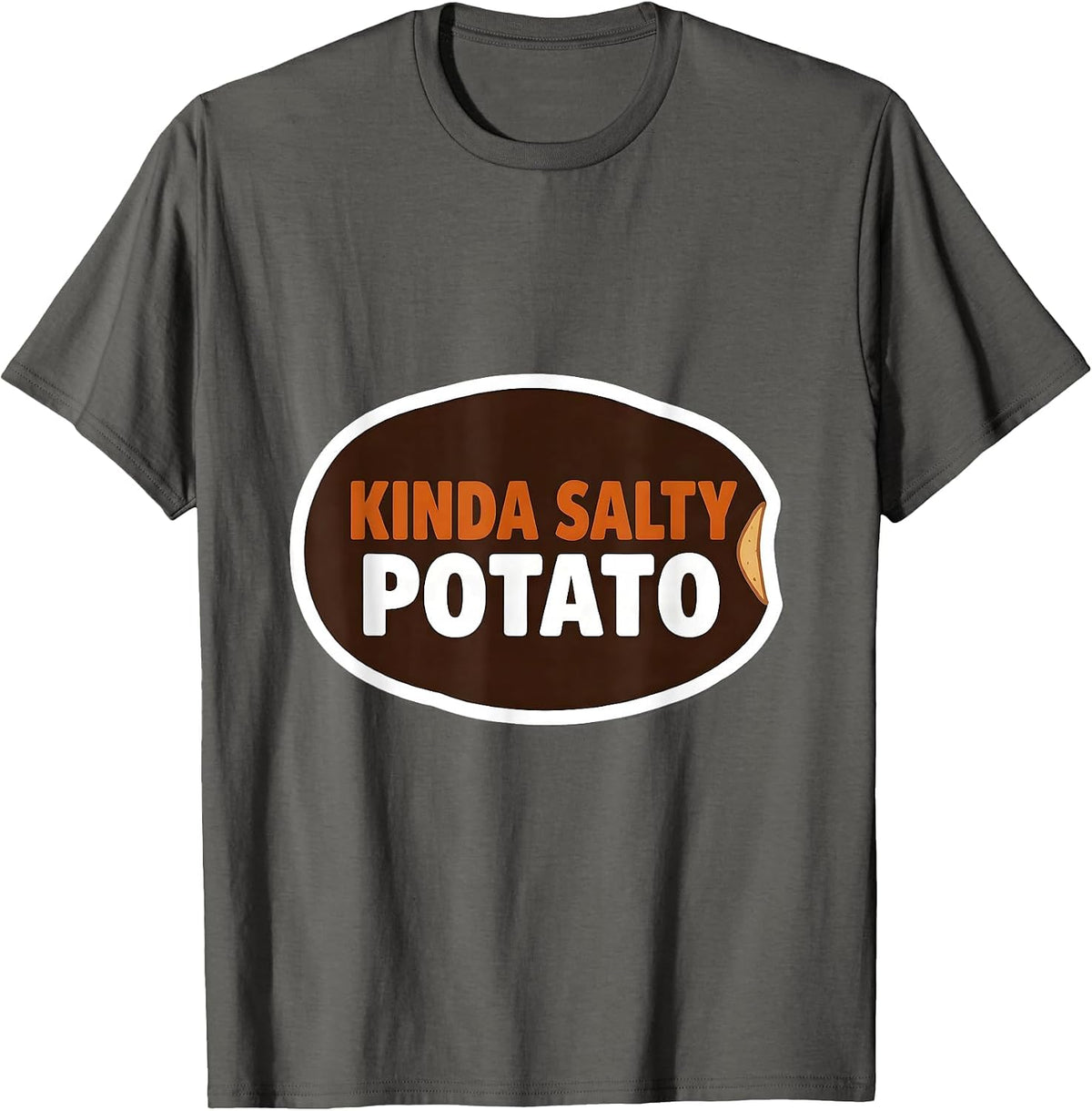 Men's Kinda Salty Potato Funny Grouchy Potato Couple Thanksgiving T-Shirt - Asphalt Grey