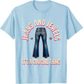 Men's Jeans and Jewels It's a Cowgirl Thing Western Cowgirl Gift T-Shirt - Baby Blue
