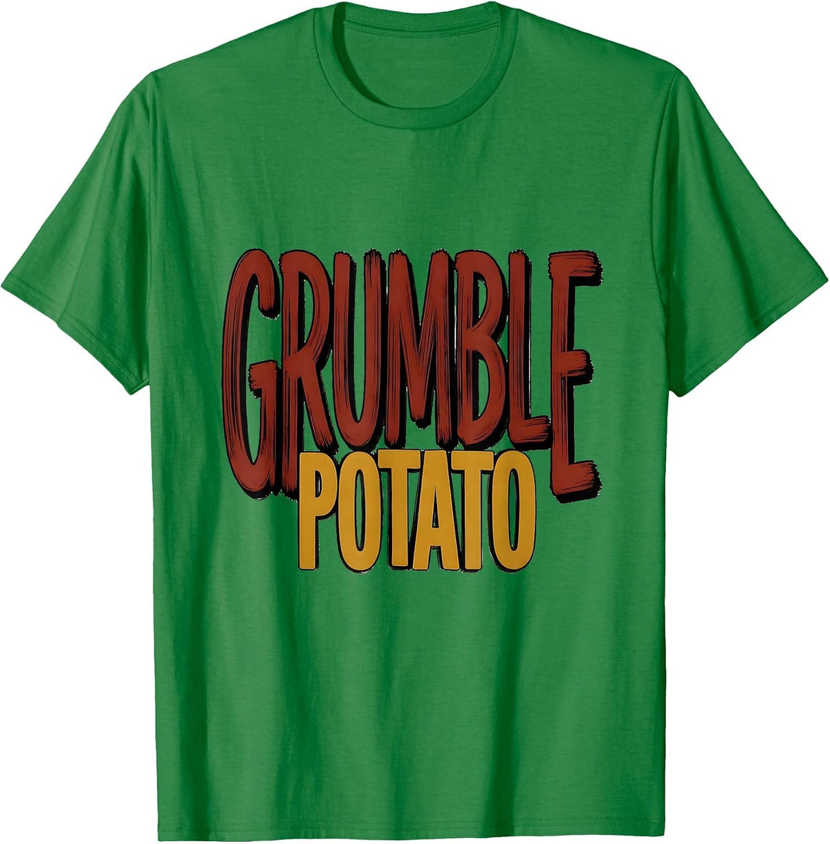 Men's Grumble Potato Funny Sweet Potato Grouchy Potato Couple T-Shirt - Kelly Green