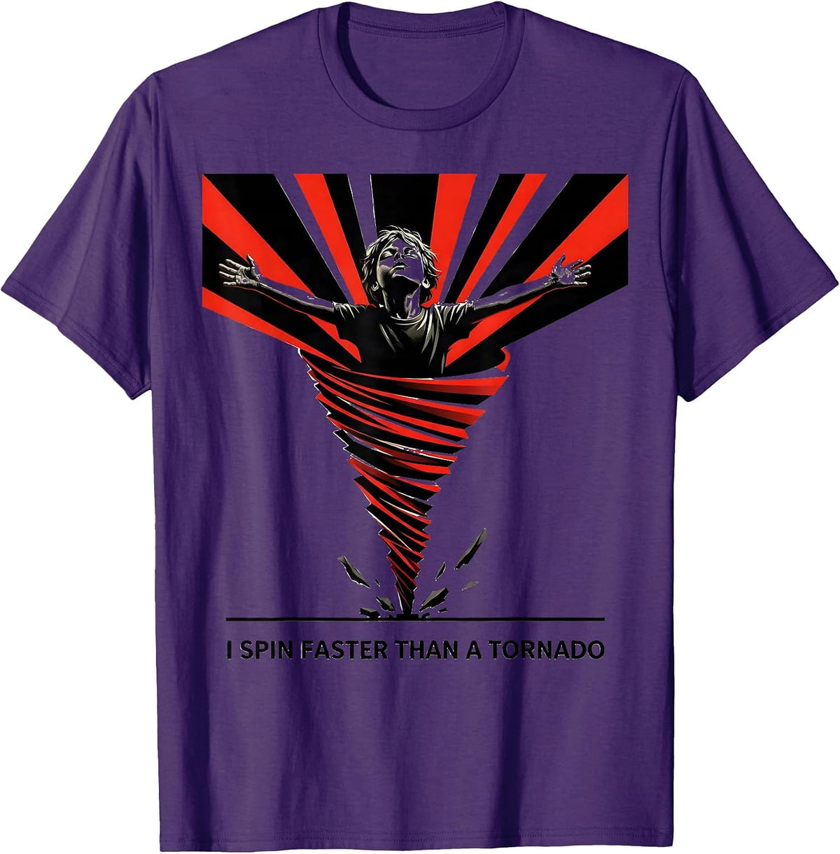 I Spin Faster Than A Tornado Funny Meteorology Storm Chaser T-Shirt - Purple