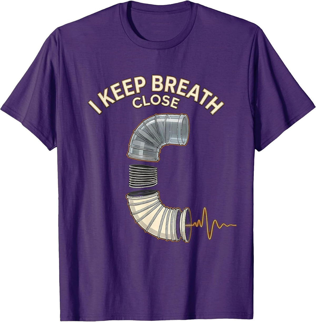 I Keep Breath Close Funny Respiratory Therapist RT Care Week T-Shirt - Purple