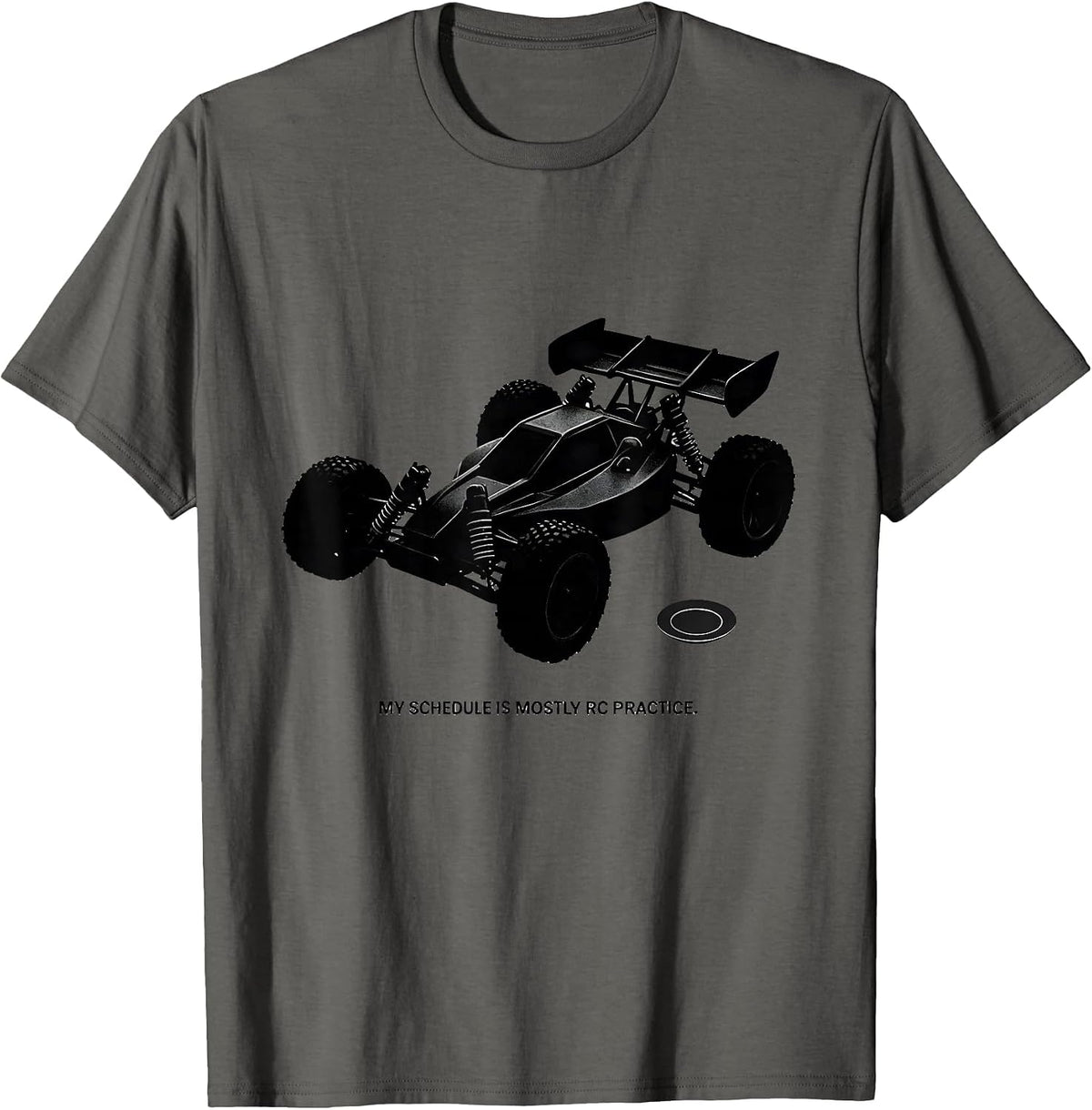 My Schedule Is Mostly RC Practice Funny Car Enthusiast T-Shirt - Asphalt Grey