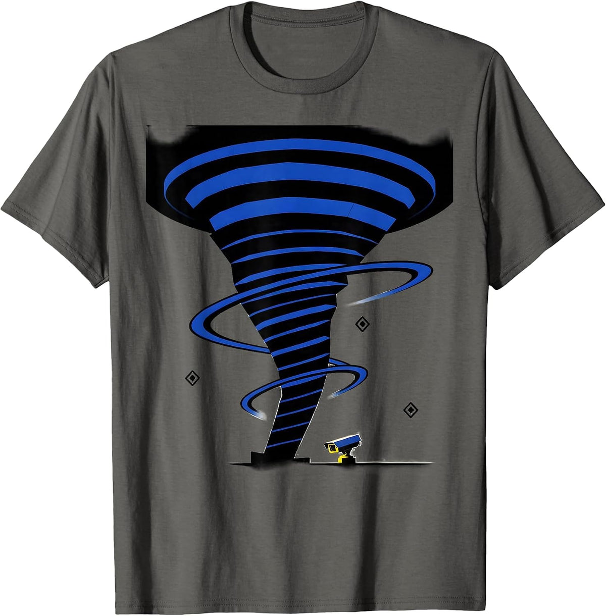 Men's Tornado Funnel Storm Chaser Meteorology Humor T-Shirt - Asphalt Grey
