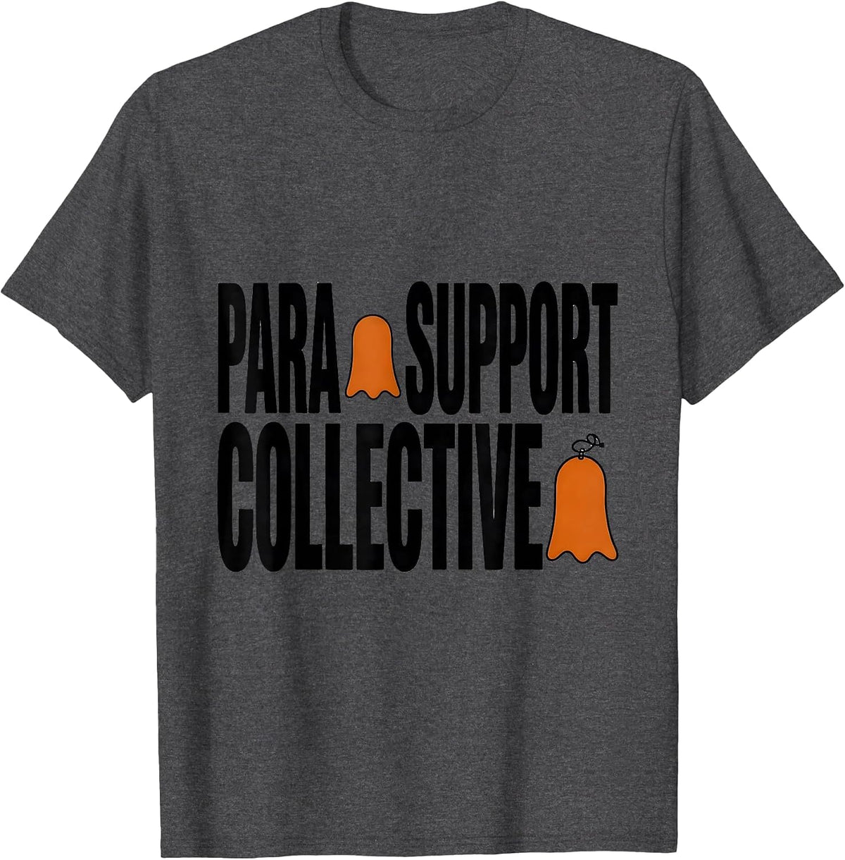Para Support Collective Funny Paraprofessional Ghost T-Shirt - Dark Heather Grey
