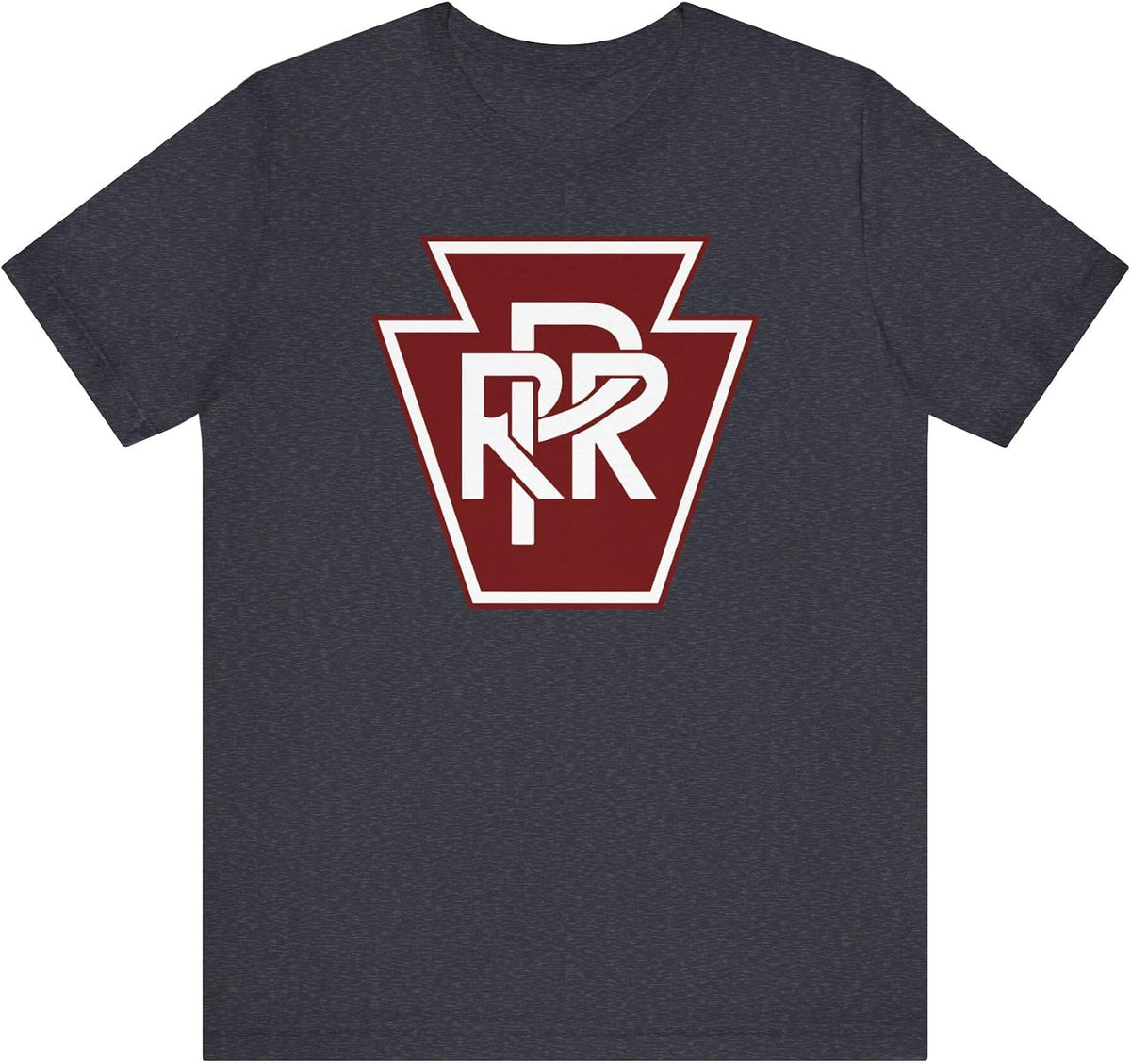 Pennsylvania Railroad Logo T-Shirt | Heather Bend - Heather Navy