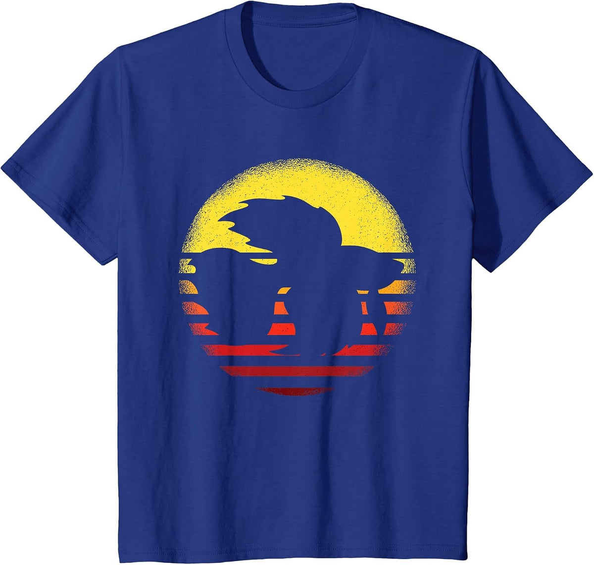 Betta Fish Shirt Retro Sunset Vintage Fighting Fish Lover T-Shirt - Royal Blue