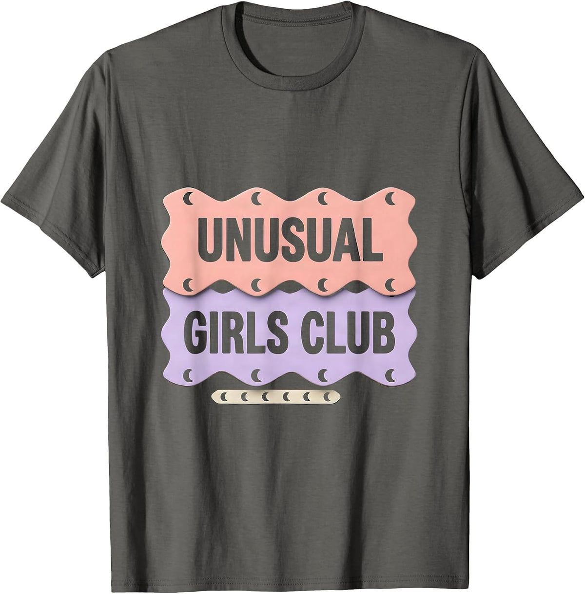 Unusual Girls Club Pastel Goth Alt Girl Weird Aesthetic T-Shirt - Asphalt Grey