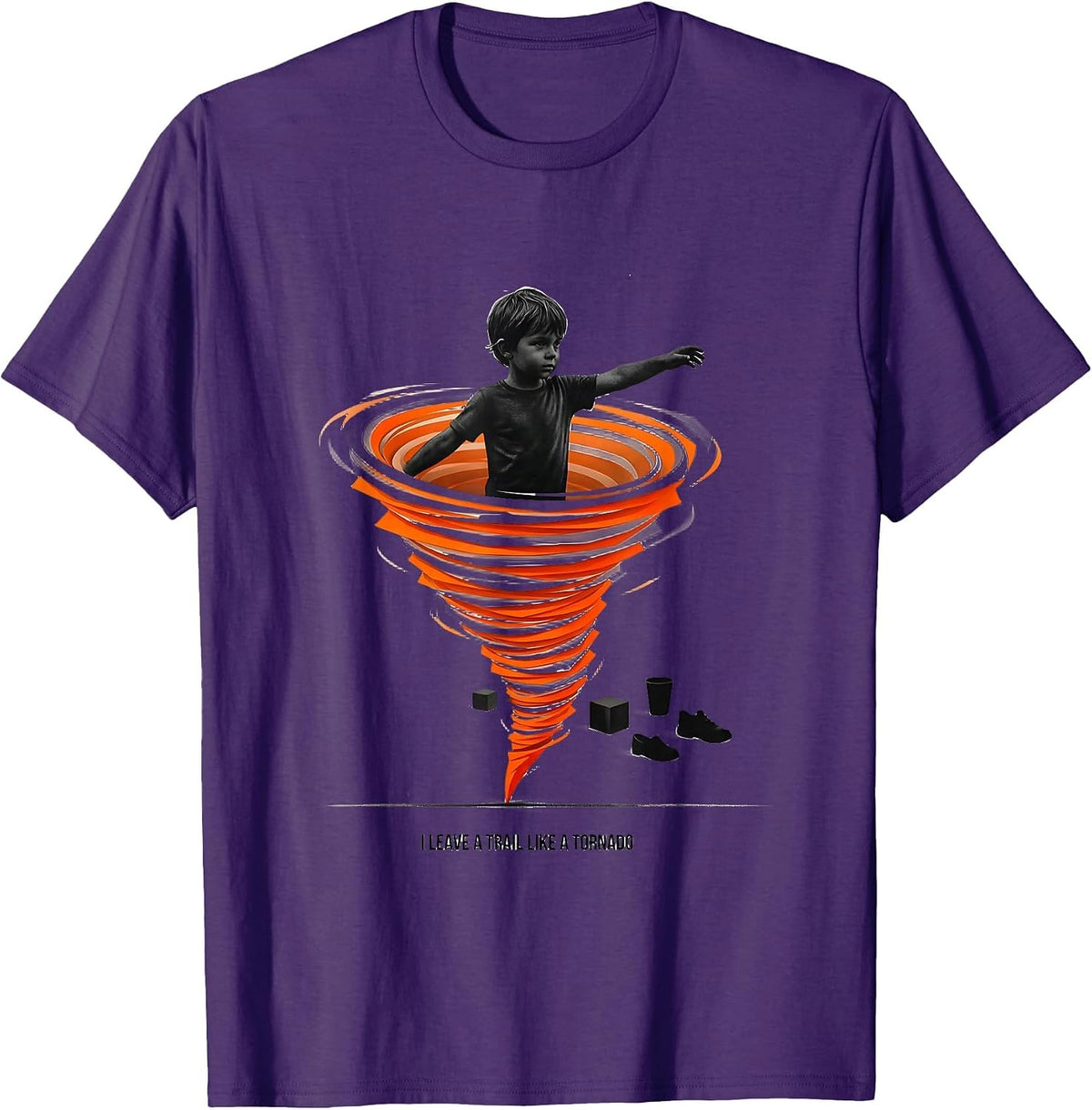 Men's I Leave A Trail Like A Tornado Funny Storm Chaser T-Shirt - Purple
