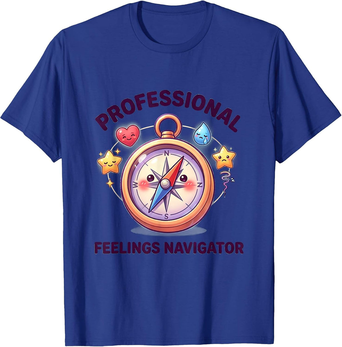 Professional Feelings Navigator Counselor Design T-Shirt - Royal Blue