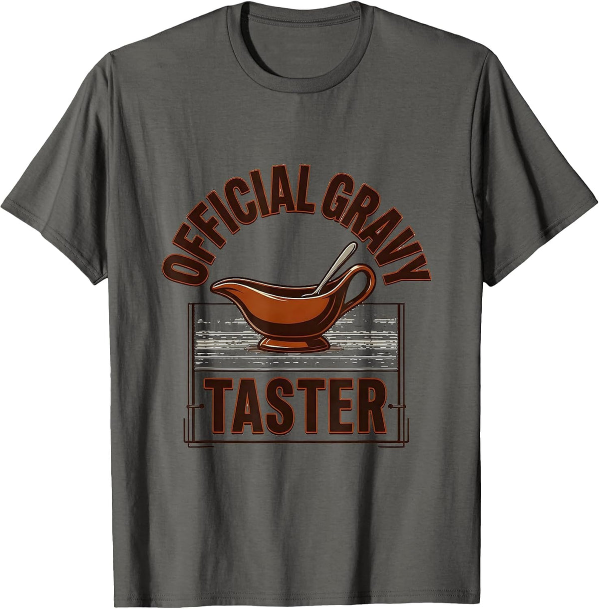 Men's Official Gravy Taster Funny Thanksgiving Family Matching T-Shirt - Asphalt Grey