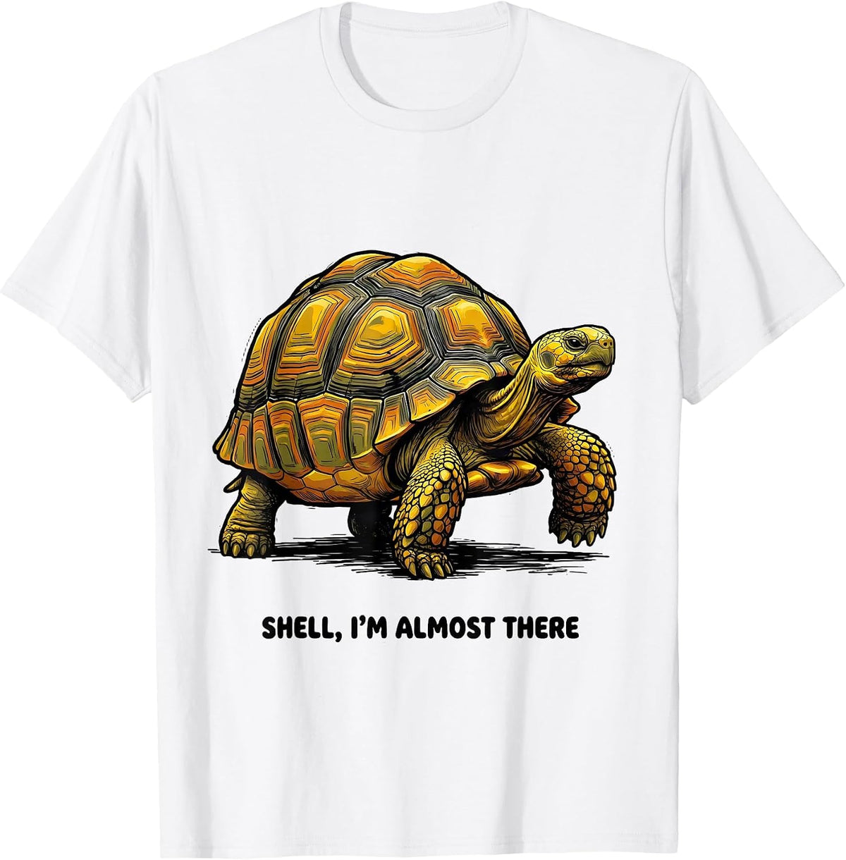 Men's Shell I'm Almost There Funny Tortoise Lover Reptile T-Shirt - White