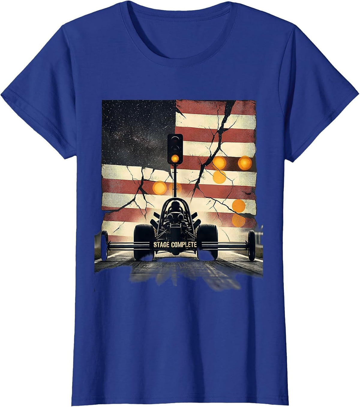 Women's Stage Complete Patriotic RC Car Drag Racing Hobbyist Gift T-Shirt - Royal Blue