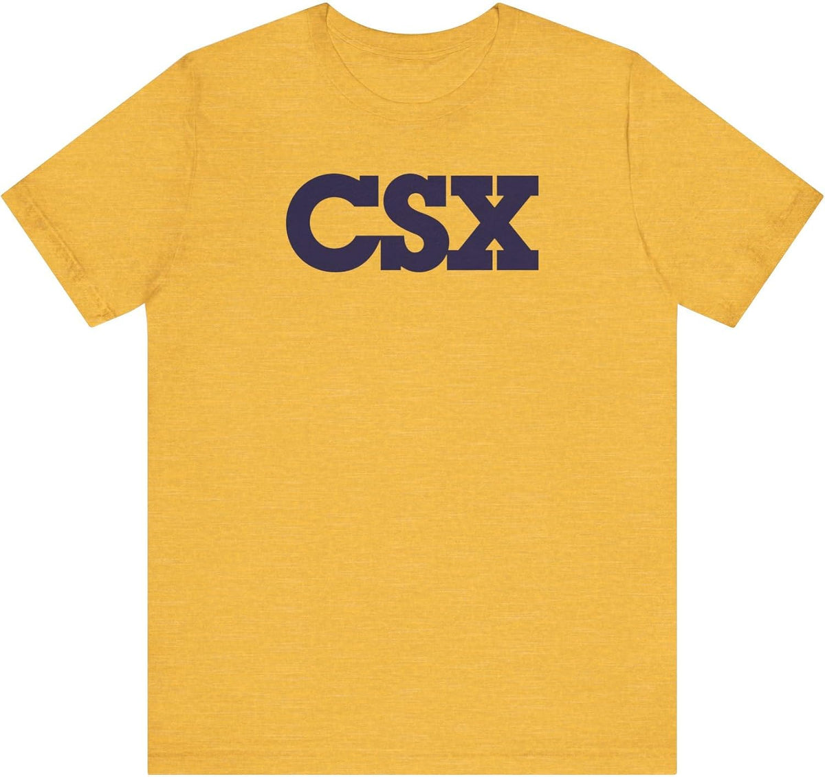 CSX Logo (Blue) T-Shirt | Heather Blend - Heather Yellow Gold