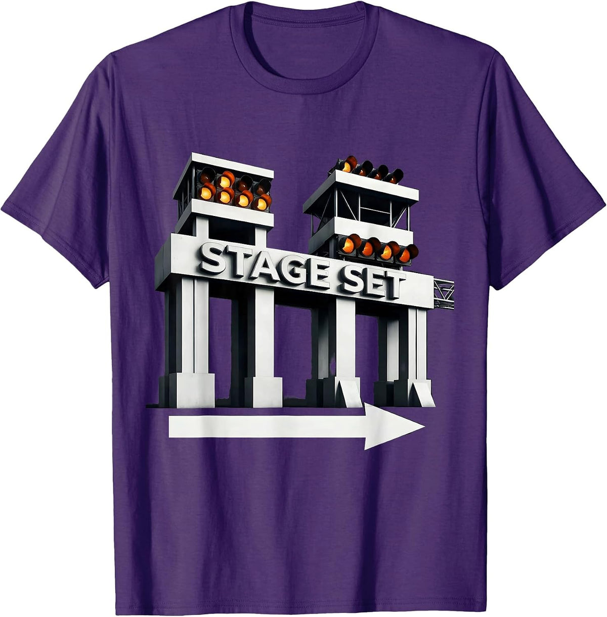 Stage Set Brutalist Drag Racing RC Car Hobbyist Gift T-Shirt - Purple