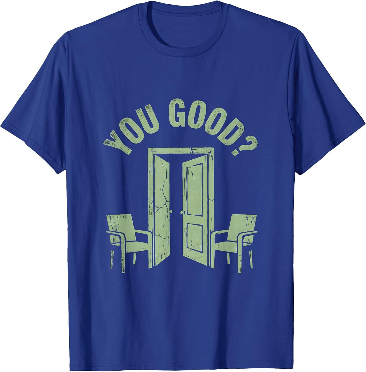 You Good? Vintage Boho School Counselor Mental Health T-Shirt - Royal Blue