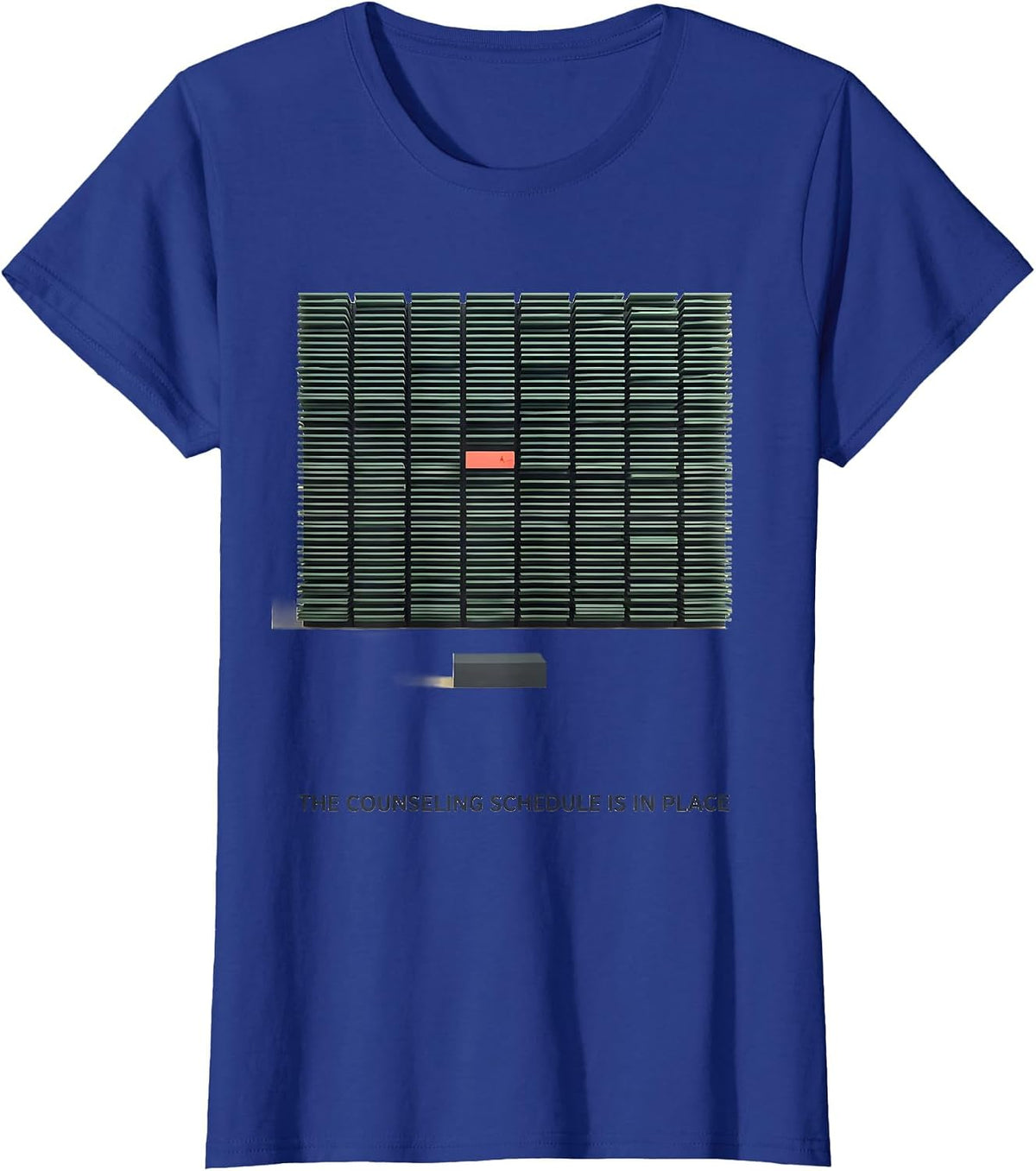 Women's The Counseling Schedule Is In Place Groovy School Counselor T-Shirt - Royal Blue