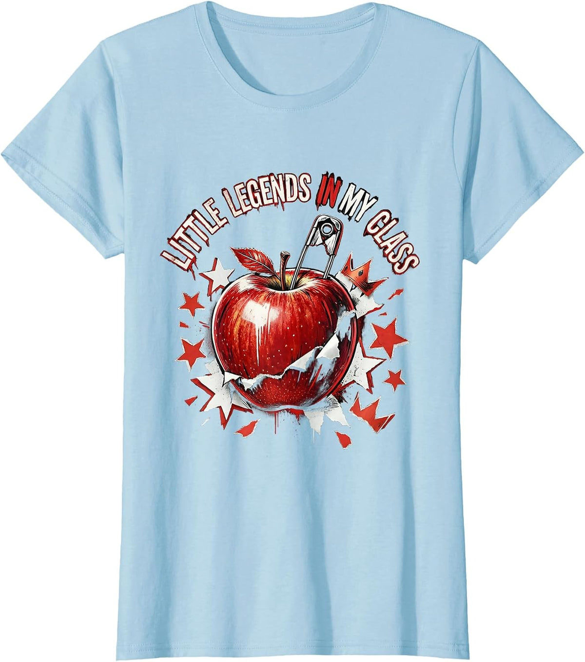 Little Legends In My Class First Grade Teacher T-Shirt - Baby Blue