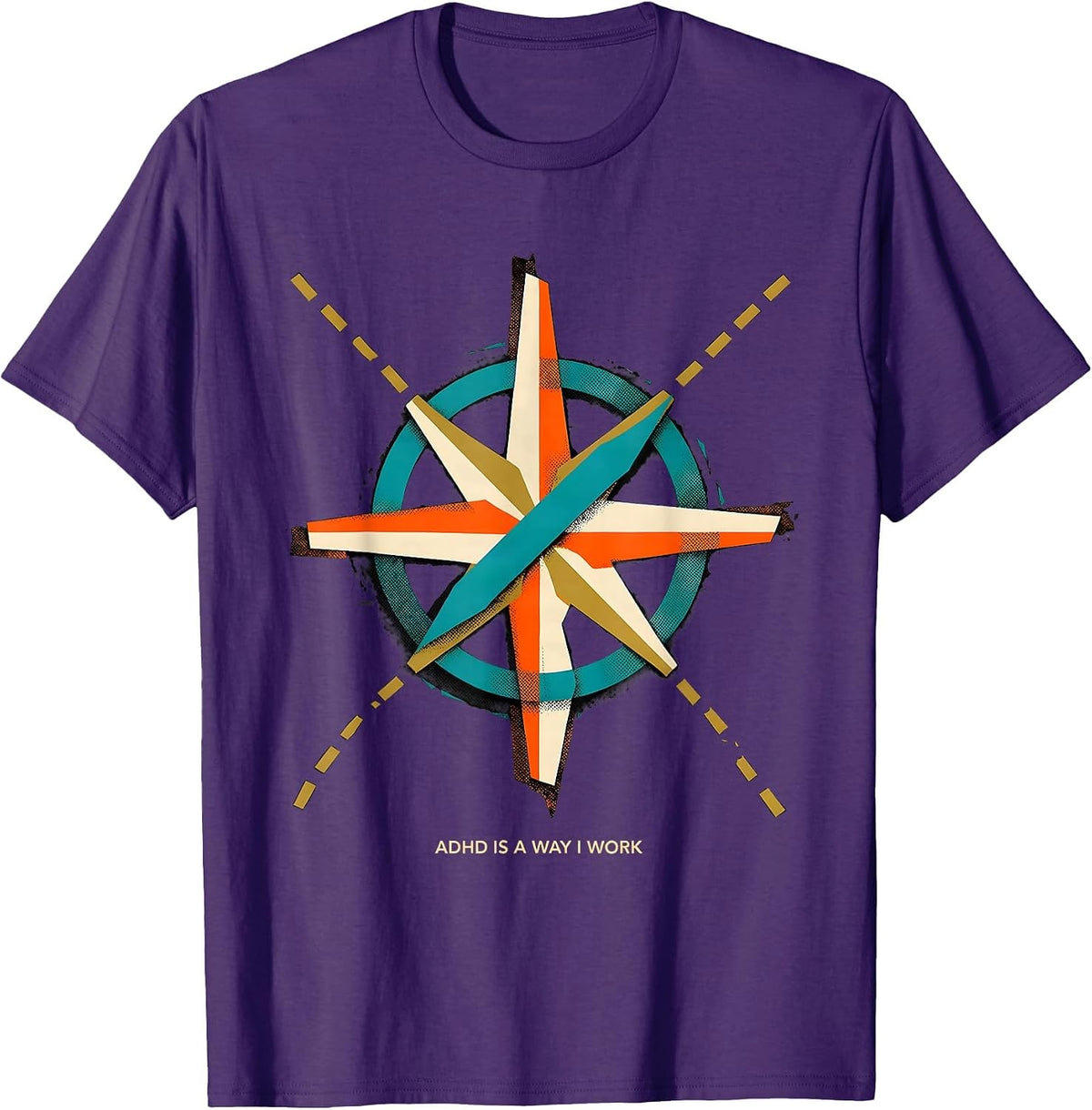 ADHD Is A Way I Work Neurodivergent Support Funny Awareness T-Shirt - Purple