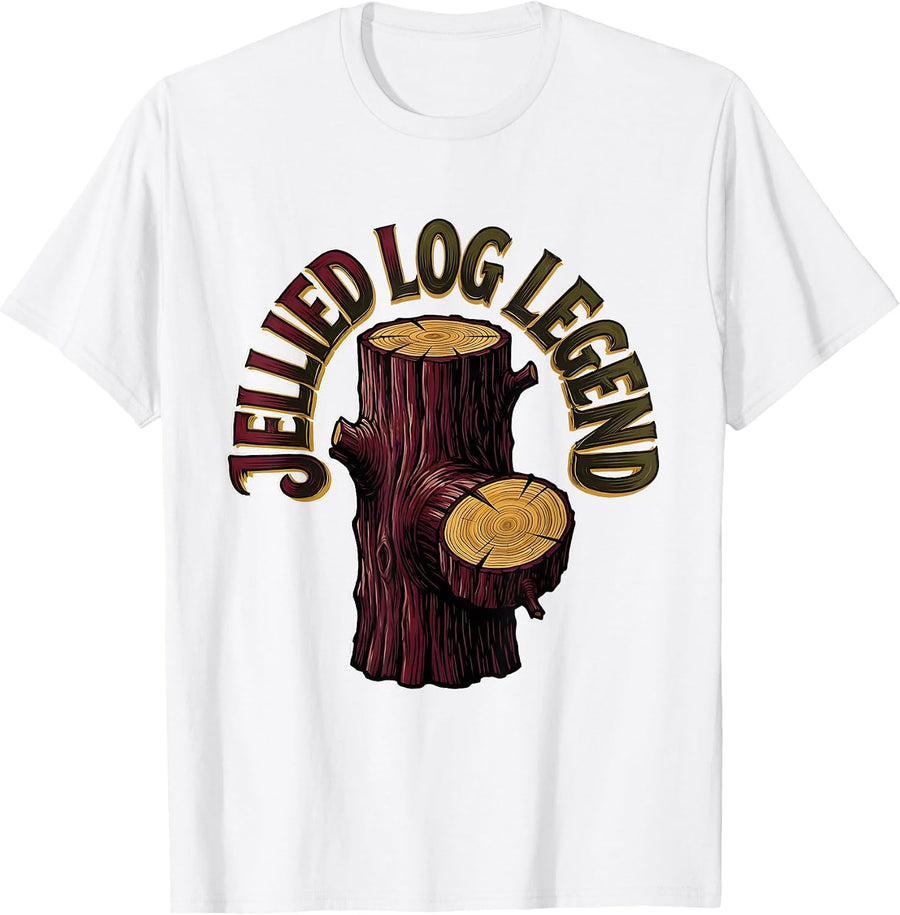 Men's Jellied Log Legend Funny Cranberry Sauce Thanksgiving Food T-Shirt - White