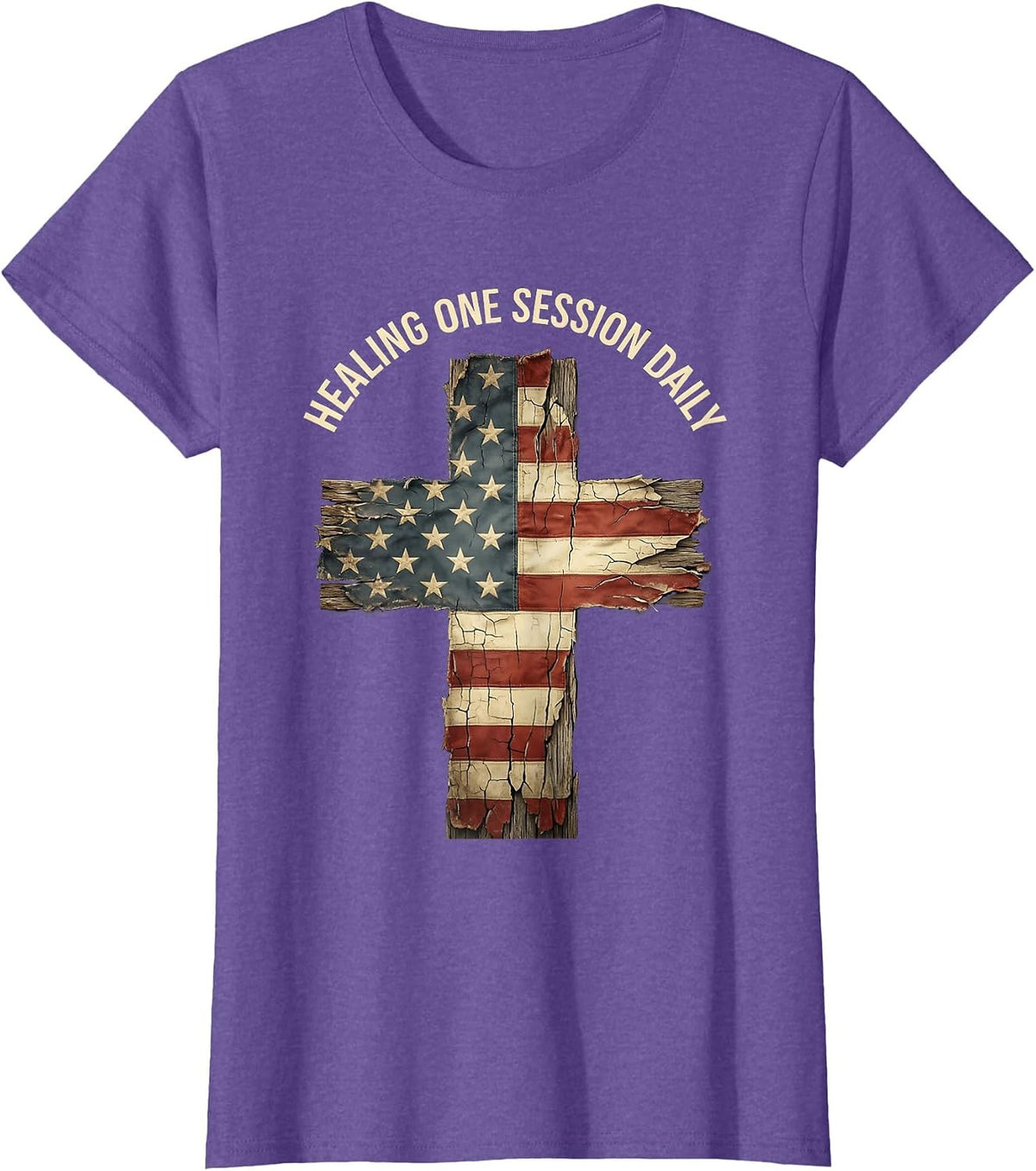 Healing One Session Daily Counselor Design T-Shirt - Purple Heather