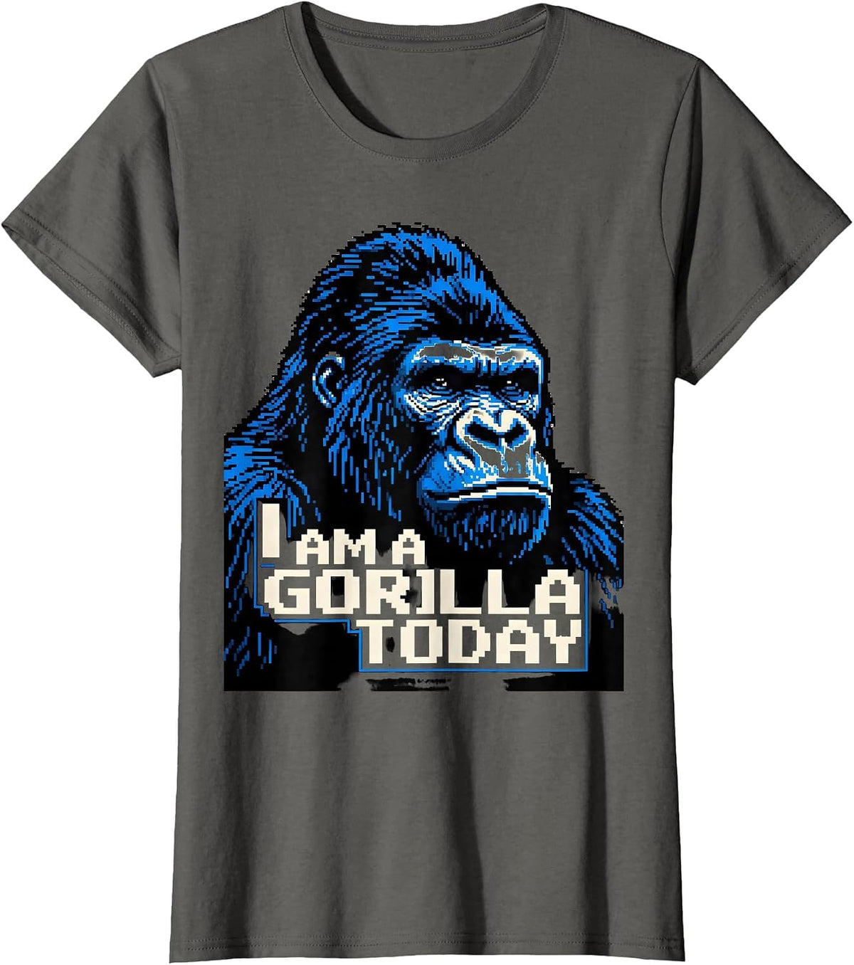 Women's I Am A Gorilla Today Funny Gorilla Meme Halloween Costume T-Shirt - Asphalt Grey