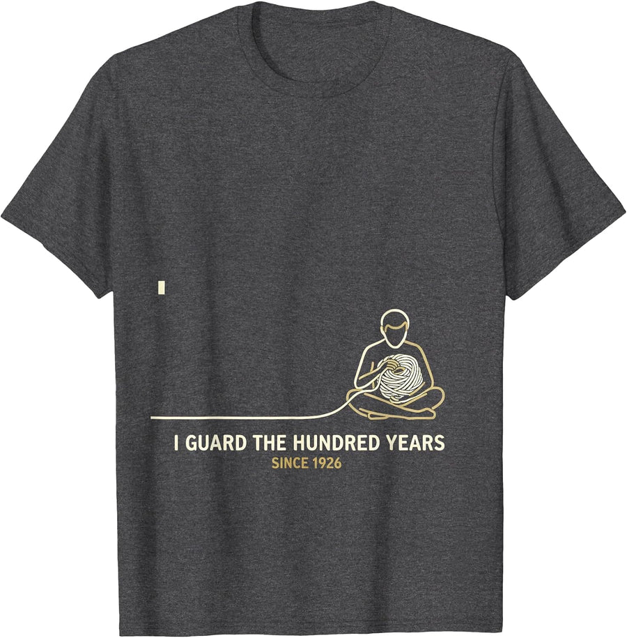Men's I Guard The Hundred Years, Since 1926 Centennial Black T-Shirt - Dark Heather Grey
