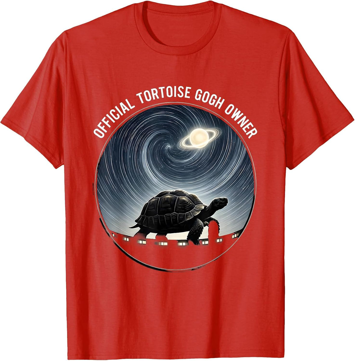 Men's Official Tortoise Gogh Owner Funny Animal Lover Pet Owner T-Shirt - Red