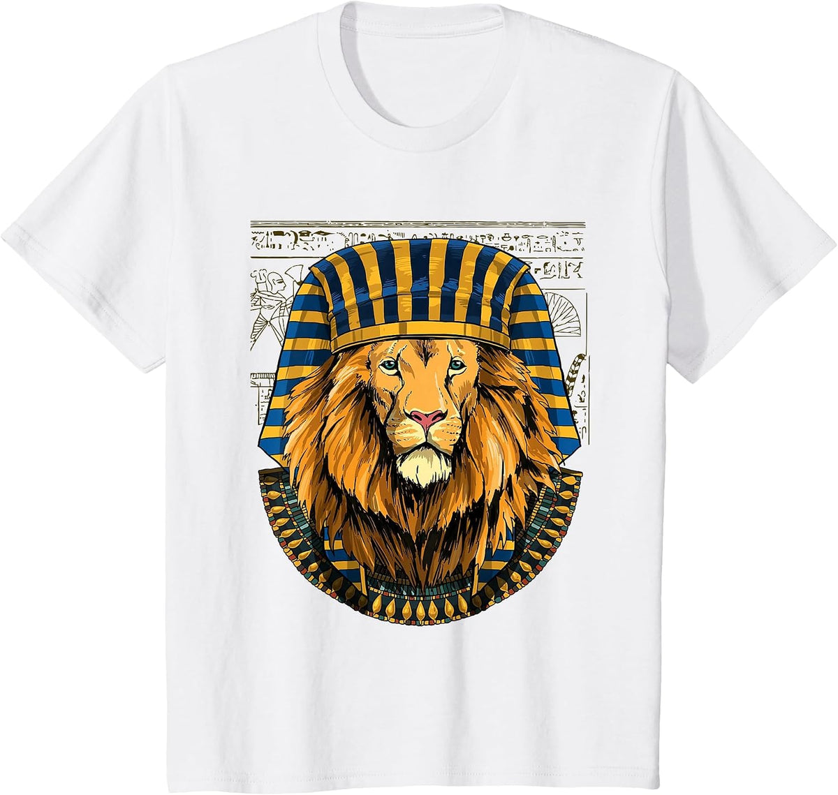 Lion Egyptian Pharaoh Historian Archaeologist T-Shirt - White
