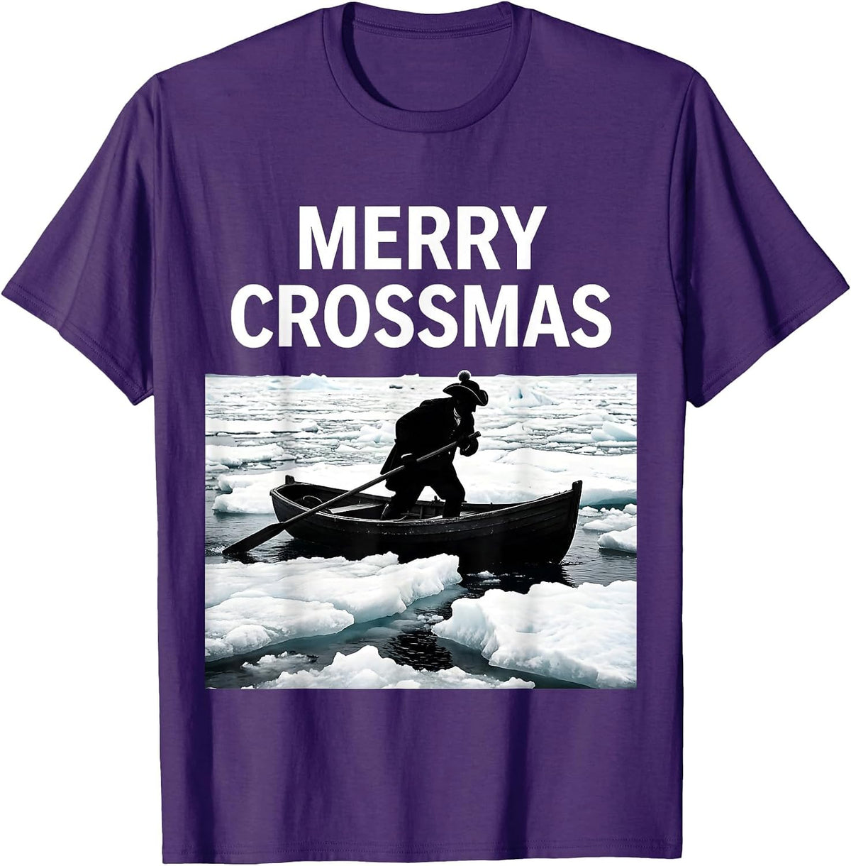 Merry Crossmas Historic Washington Crossing 250th T-Shirt - Purple