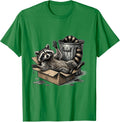 Men's Drunk Raccoon Trashed Panda Funny Animal Humor T-Shirt - Kelly Green