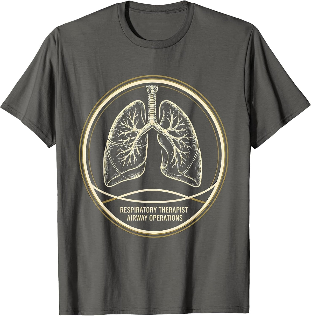 Respiratory Therapist Airway Operations Professional Pride T-Shirt - Asphalt Grey