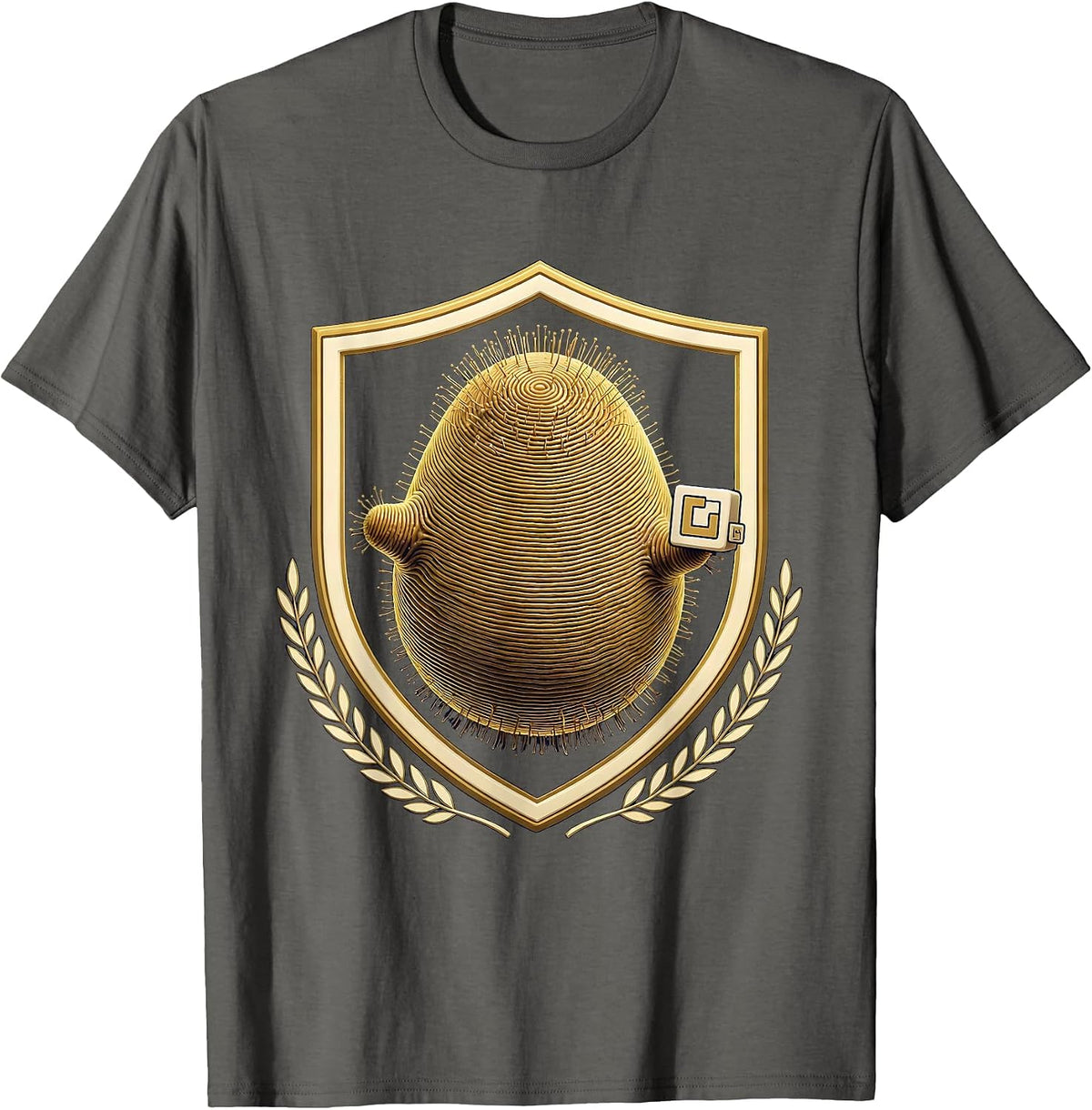 Men's Periodic Table Giant Taste Bud Science Humor T-Shirt - Asphalt Grey