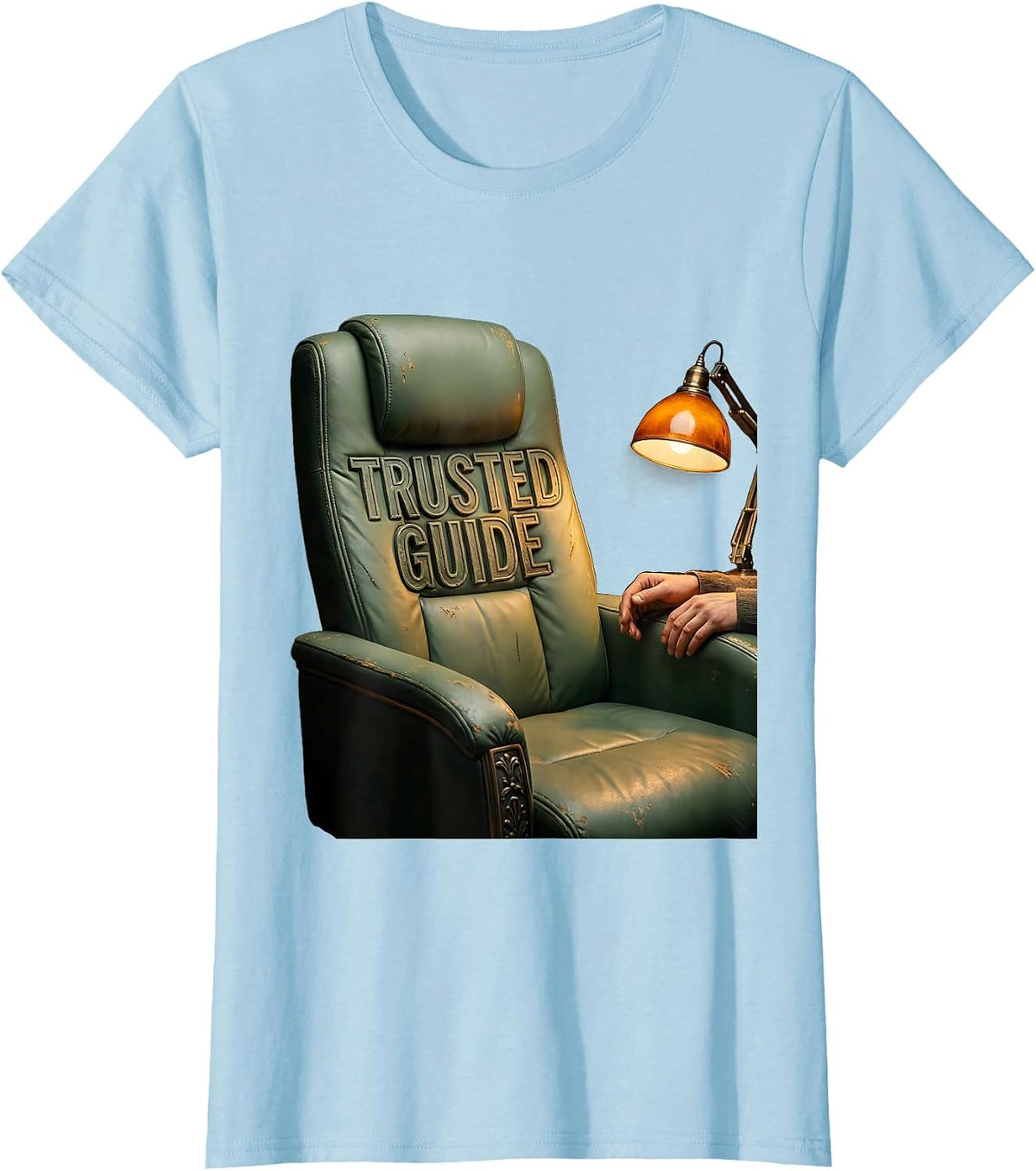 Trusted Guide Vintage School Counselor Mental Health T-Shirt - Baby Blue