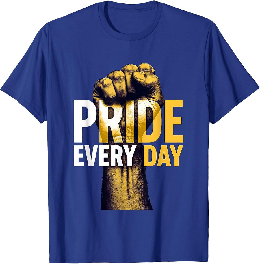 Pride Every Day LGBTQ Celebration Design T-Shirt - Royal Blue