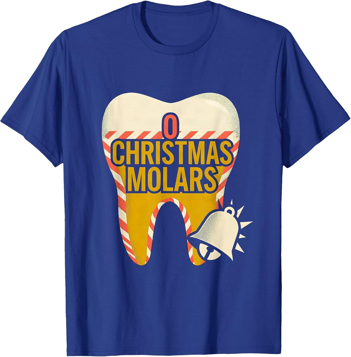 Men's O Christmas Molars Funny Dentist Dental Team Christmas Humor T-Shirt - Royal Blue