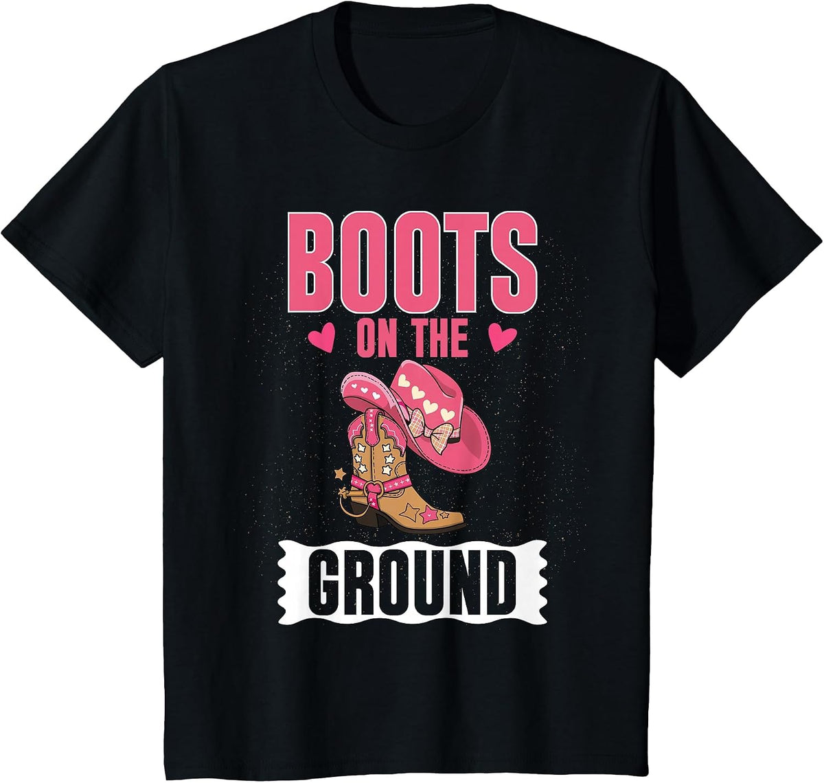 Boots on the Ground. Linedance T-Shirt - Black