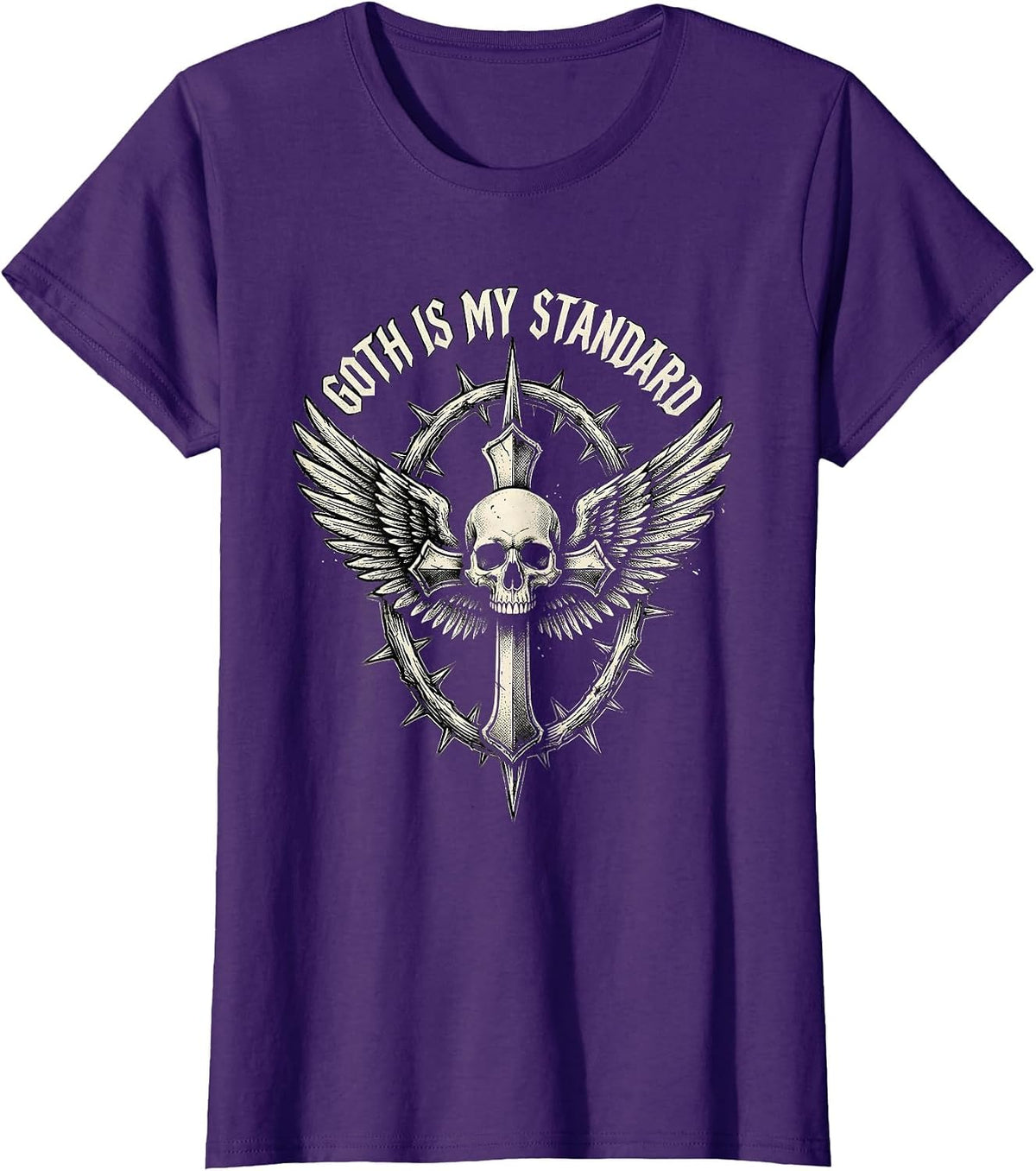 Women's Goth Is My Standard Emblem Y2K Grunge Alt Goth Girl T-Shirt - Purple