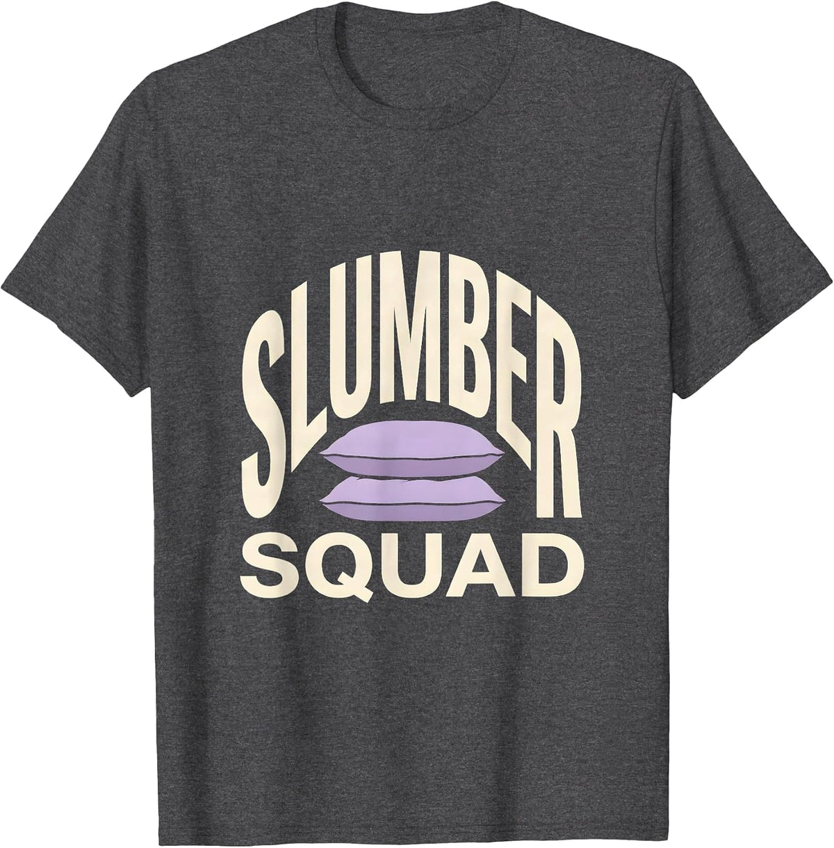 Slumber Squad Funny Matching Slumber Party Crew Sleepover T-Shirt - Dark Heather Grey