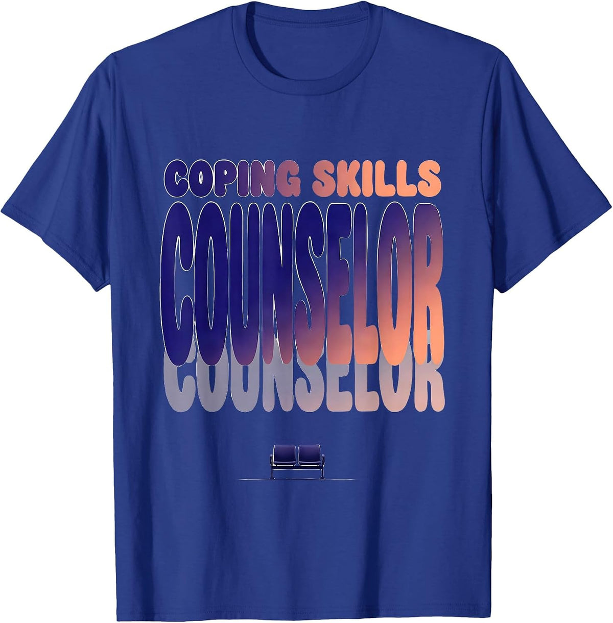 Men's Coping Skills Counselor Mental Health Awareness School T-Shirt - Royal Blue