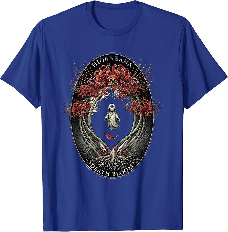 Higanbana Death Bloom Horror Anime Kawaii Goth Aesthetic T-Shirt - Royal Blue