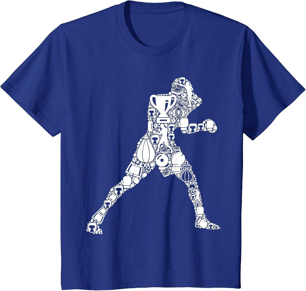 Boxer Boxers Men Boys Kids Box T-Shirt - Royal Blue