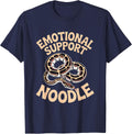 Emotional Support Noodle Ball Python Snake T-Shirt - Navy Blue