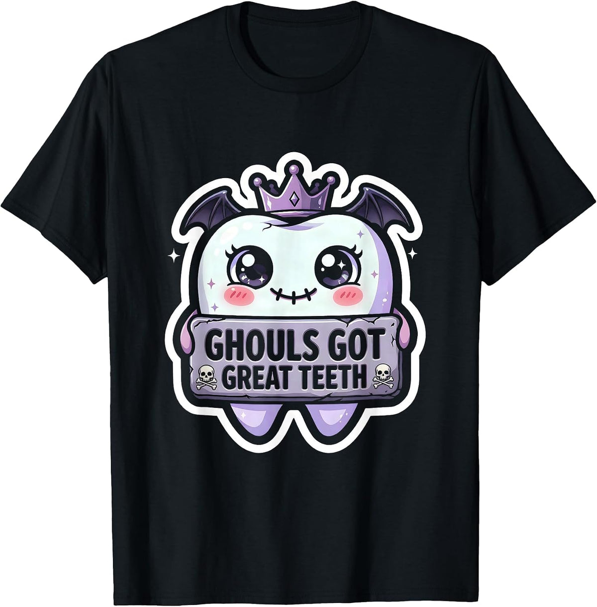 Men's Ghouls Got Great Teeth Dental Halloween Design T-Shirt - Black