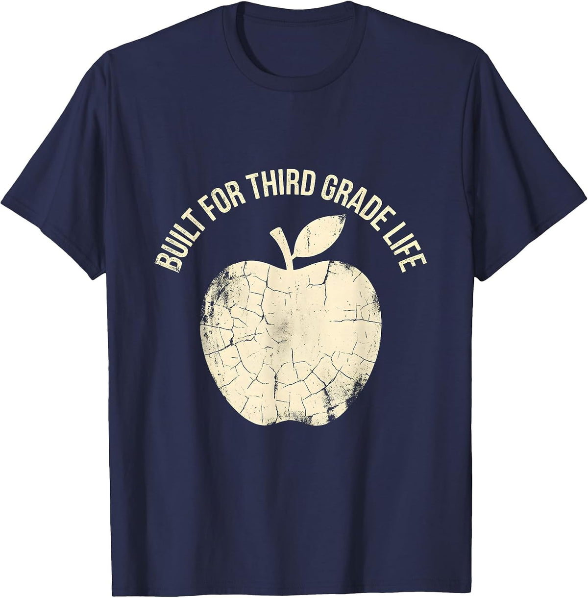 Built for Third Grade Life Teacher Design T-Shirt - Navy Blue