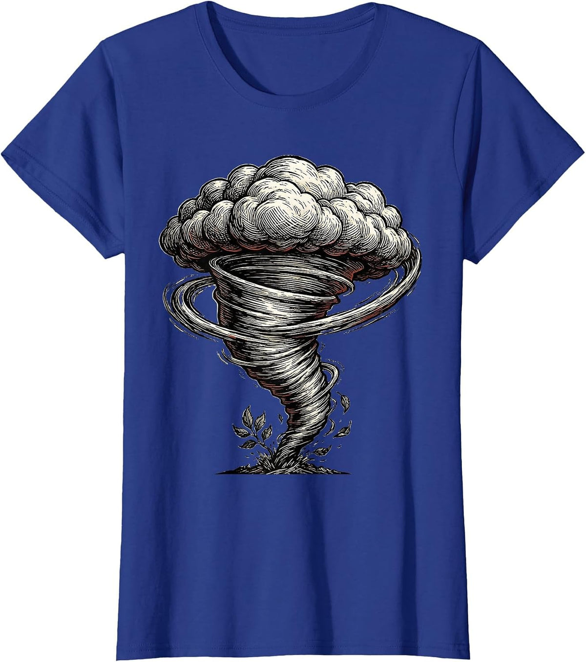Women's Tornado Funnel Storm Chaser Meteorology Humor T-Shirt - Royal Blue