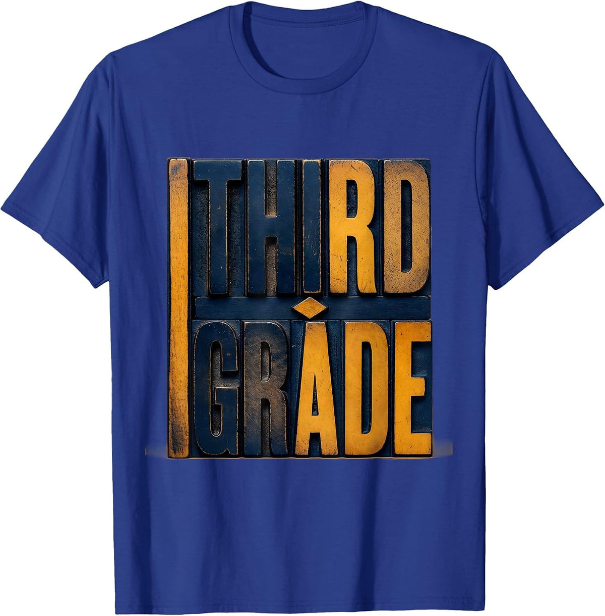 Third Grade Retro Teacher Student Back To School T-Shirt - Royal Blue